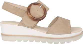 Gabor Schoenen, Dames, Beige, 40 1/2 EU, Suède, Stijlvolle damessandalen collectie