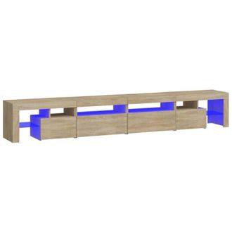 vidaXL Vidaxl - tv Cabinet with led Lights Sonoma Oak 260x36.5x40 cm