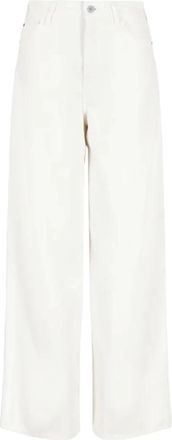 Emporio Armani Wijde broek - Dames - Wijde Broeken - Wit - W29 - Broeken