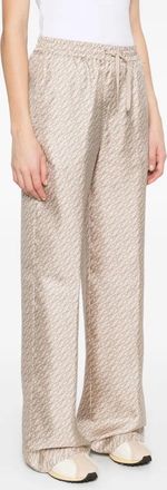 Herno Womens Hanging Hook-Print Trousers Beige Ss25 W