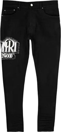 Amiri Credits Crystal Skinny Jeans - Black