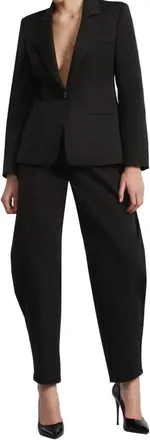 Bcbgmaxazria Taffeta Twill Puddle Pants In Black