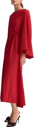 Mango Side Twist Dress in Red at Nordstrom, Size 6