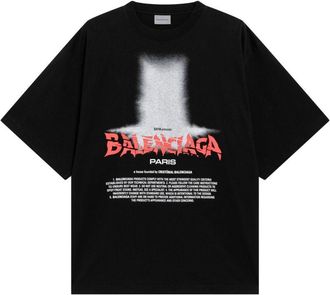 Balenciaga Camiseta De Algod&oacute;n Estampada