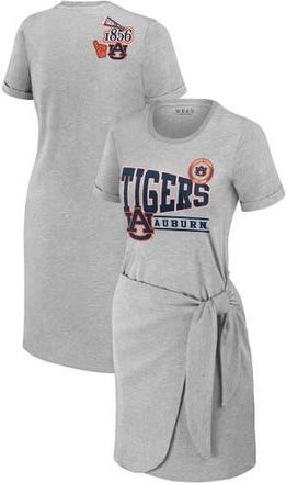 WEAR by Erin Andrews Womens WEAR by Erin Andrews Heather Gray Auburn Tigers Knotted T-Shirt Dress at Nordstrom, Size X-Large