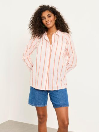 Fat Face FatFace Bessie Pink Petite Stripe Shirt