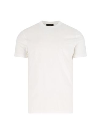 Zanone Short-Sleeve Crew Neck T-Shirt in Smooth Cotton Fabric