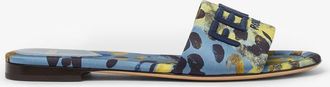 Fendi Slides Sandals In Silk