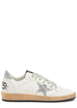 Golden Goose Ball Star Glittered Leather Sneakers - White And Grey - 40 (IT40 / UK7)
