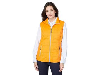 Cutter & Buck Rainier Primaloft Eco Full Zip Vest Womens Clothing Satsuma : 3XL (Womens 22), Nylon