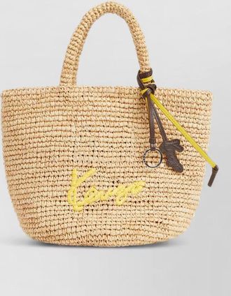 Kenzo small raffia beach bag