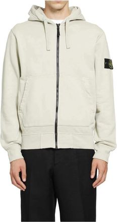 Stone Island Zip-throughs - Heren - Vesten met rits - Beige - M - Hoodies & sweatvesten