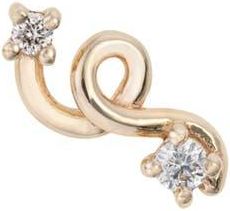 Bea Bongiasca Single Mini Loop Diamond Stud Earring in Gold at Nordstrom