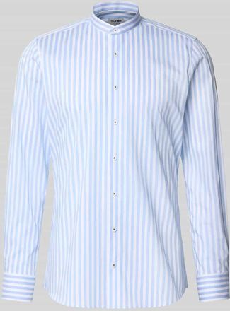 Olymp Level 5 Slim Fit Business-Hemd mit Stehkragen in Bleu, Größe 39
