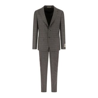 Corneliani Single Breasted Suits - Heren - Pakken - Bruin - Maat: S
