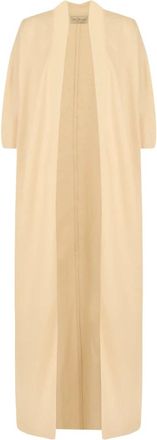 Cortana Overhemden, Dames, Beige, S, Wol, Dakota Lange Jas
