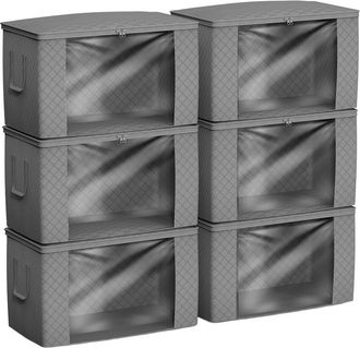 Sorbus Pack Of 6 Foldable Storage Bag Organizers