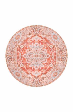Jonathan Y Designs Asa Ornate Medallion Machine-Washable Round Area Rug in Orange/cream - Round at Nordstrom, Size 6Ft 0In X 6Ft 0In