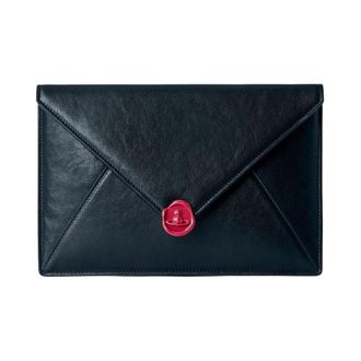 Vivienne Westwood Envelope Clutch - Dames - Tassen - Zwart - Maat: ONE Size Leer