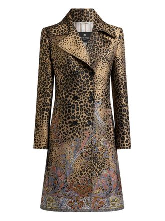 Etro Cappotto doppiopetto jacquard - Marrone