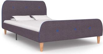 vidaXL vidaXL Giroletto senza Materasso Tortora 120x190 cm in Tessuto