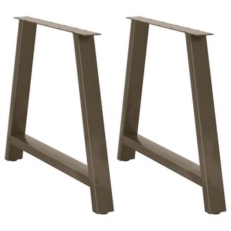 Berkfield Home Coffee Table Legs A-Shaped 2 pcs 100x(72-73) cm Steel in Black