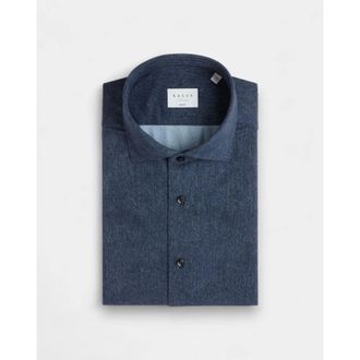 Xacus Heren, Overhemden, Blauw, Maat: XL Zijde