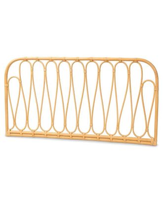 Baxton Studio Carrick Rattan Queen Size Wall-Mount Headboard
