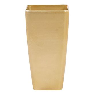 Beliani Beliani - Maceta De Mezcla De Piedra Dorada 30 X 30 Cm Resistente Modi