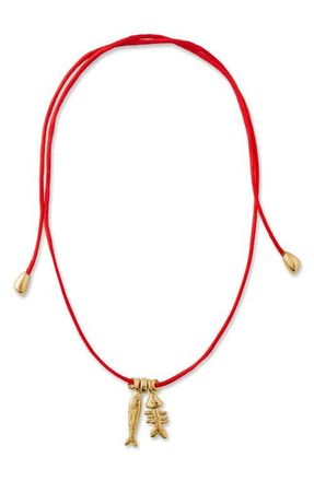 &Eacute;liou Sardine & Fishbone Necklace in Gold Plated at Nordstrom