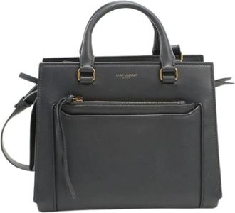 Saint Laurent Pre-owned Vintage Handbag - Dames - Vintage Handtas - Grijs - ONE Size - Leer - Vintage