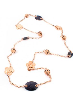Folli Follie Womens 3N0T044RM Ladies Necklace - Rose Gold Stainless Steel - One Size