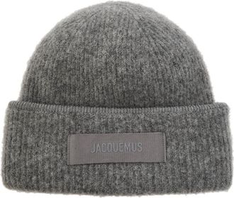 Jacquemus Le Bonnet Gros Grain Alpaca-blend Beanie - Dark Grey - One Size