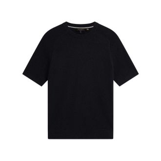 Ted Baker Heren Torrent Wollen Mix Geribd Raglan T-shirt (Marine)