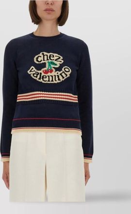 Valentino cotton sweater crew neck long sleeves