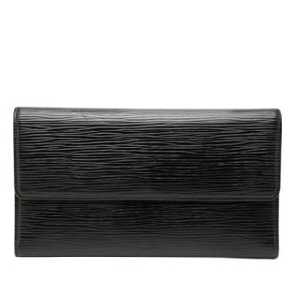 Louis Vuitton Pre-owned Wallets, female, Black, Size: ONE SIZE Pre-owned Long Wallet