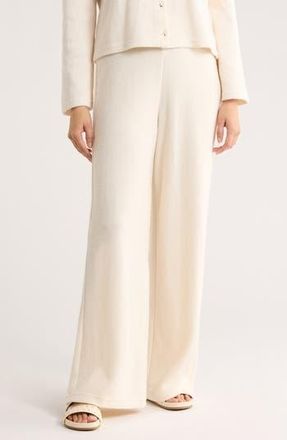 DKNY High Waist Wide Leg Pants in Eggnog at Nordstrom Rack, Size X-Small