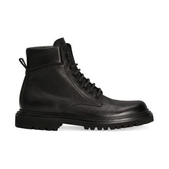 Dolce & Gabbana Lace-up Boots, male, Black, Size: 8 1/2 US Calfskin Ankle Boots