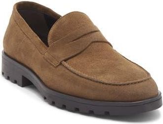 To Boot New York Orman Lug Sole Penny Loafer in Waxed Suede Siena at Nordstrom Rack, Size 11.5