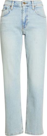 Re/Done Blondie Mid Rise Ankle Straight Leg Jeans in Love Letter Blue at Nordstrom, Size 32