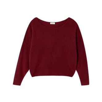 American Vintage Ronde hals gebreid - Dames - Ronde hals truien - Bruin - M/L - Wol - Truien & Vesten