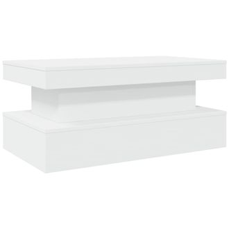 vidaXL Mesa De Centro Con Luces Led Blanco 90x50x40 Cm Vidaxl