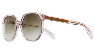 Cutler and Gross Brown Gradient Round Ladies Sunglasses CGSN139557 004 57