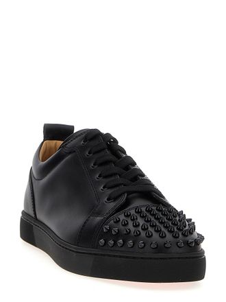 Christian Louboutin Mens Black Calfskin Low Top Sneakers