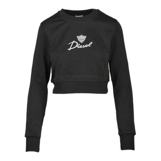 Diesel Hoodies & sweatvesten, Dames, Zwart, S, Katoen, Felpa Corta