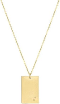 Set & Stones Goldie Horoscope Necklace in Gold /Sagittarius at Nordstrom, Size 20