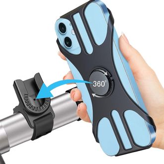 OEM Soporte Para Tel&eacute;fono Para Bicicleta (x2), Soporte Universal Desmontable Para Tel&eacute;fono De Motocicleta, Ajustable 360&deg;, Compatible Con Tel&eacute;fonos Inteli