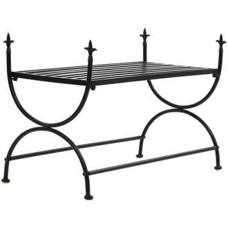 vidaXL Bench Vintage Style Metal 83x42x55 cm Black vidaXL