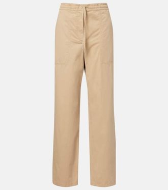 The Row Mende cotton and cashmere wide-leg pants