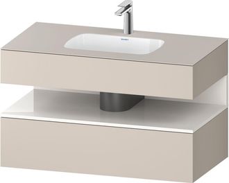 Duravit Qatego Lavabo Encastrado Con Base De Lavabo Consola, - Duravit